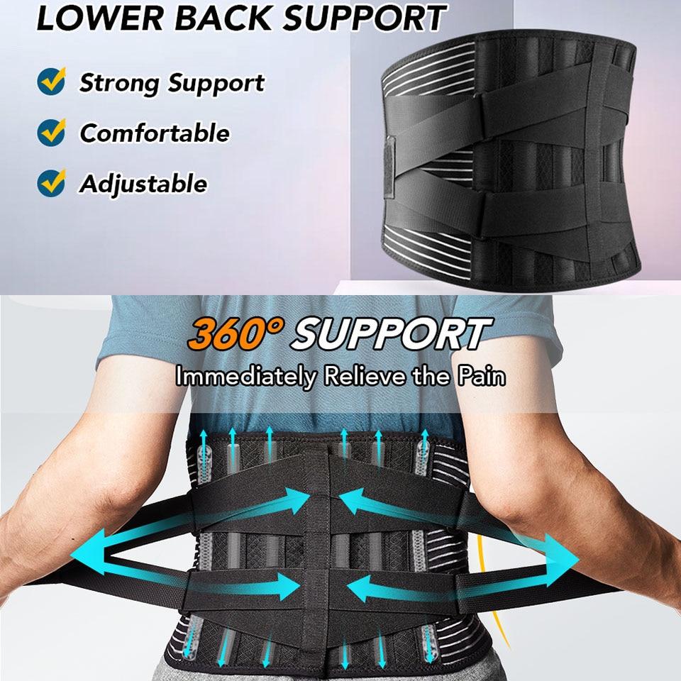 Waist Support Belt 6 Sections Anti-Slip Orthopedic Waist Support Breathable Waist Support Belt