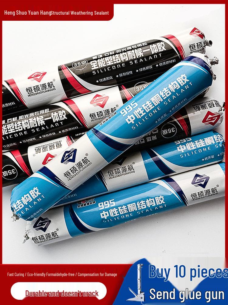 Weather-Resistant Black Silicone Sealant for Doors and Windows