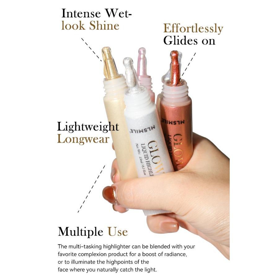 MLSMILE 5-цветная жидкая высокоглянцевая контурирующая жидкость, полнотелая высокоглянцевая осветляющая натуральная трехмерная перламутровая осветляющая жидкость