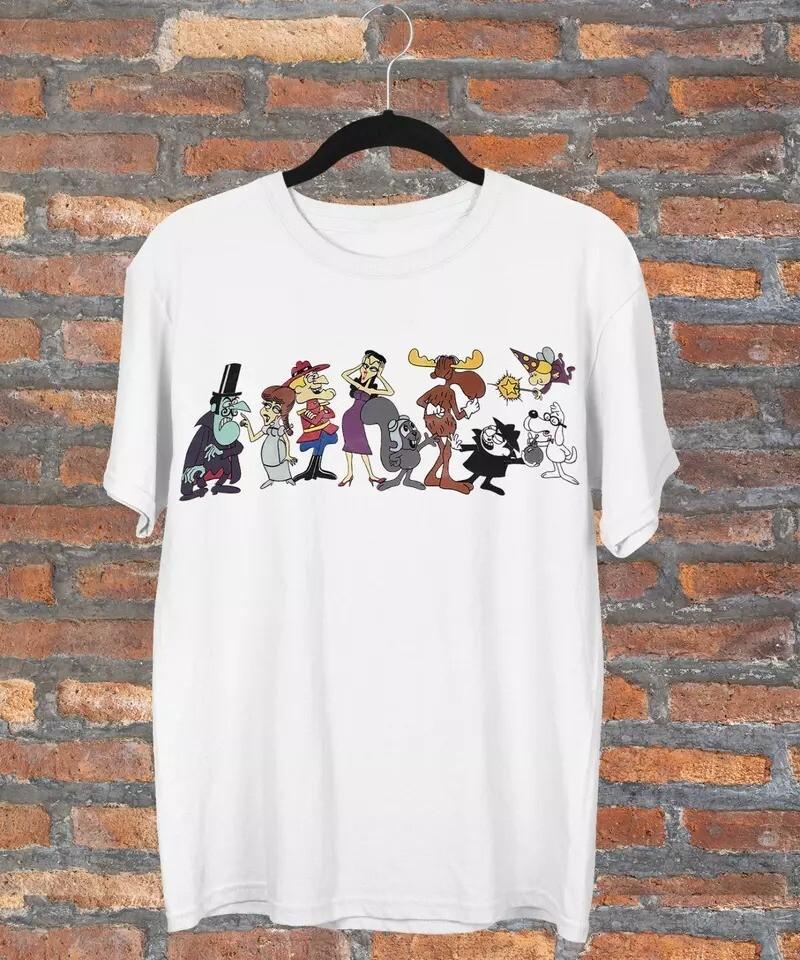 Rocky Bullwinkle Show T-shirt Unisex Cotton Tee All Size S to 4XL NI1039
