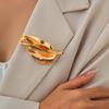 Irregular Metal Leaf Brooch Jewelry for Women Gifts Trendy Exquisite Suit Chest Flower Brooch Pins Party Banquet Accessory