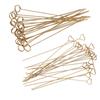 50pcs Floral Picks Clips Reusable Golden Metal Wire Floral Place Card Holder 6in Photo Memo Holder P