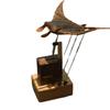 Wooden Motorized Manta Ray Figurine Precision Mechanical Transmission Ray Figurine Mechanical Artwork Ray Figurine Handmade