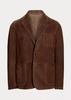 Stylish Casual Formal Party Brown Pure Suede Leather Blazer Men Coat Handmade