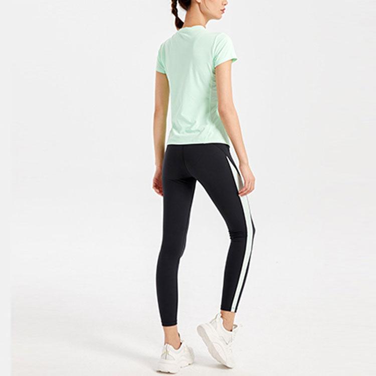 Женские брюки для йоги и бега серии Li Ning Training, цветные блоки, фитнес-брюки, черные AULR002-1