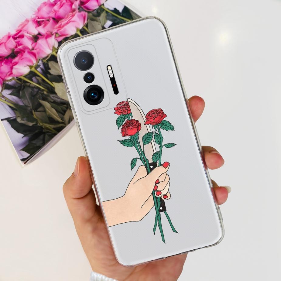 Чехол для Xiaomi 11T Pro Новый Модный Задняя Крышка Силиконовый Мягкий ТПУ Чехол для Телефона Для Xiaomi Mi 11T Pro 11TPro Mi11T Полный Чехол Бампер