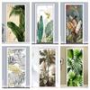 3d Door Sticker Green Palm Plant Wallpaper Self-adhesive Entrance Home Bedroom Decorative Vinyls Abstract Lines Scenery Poster