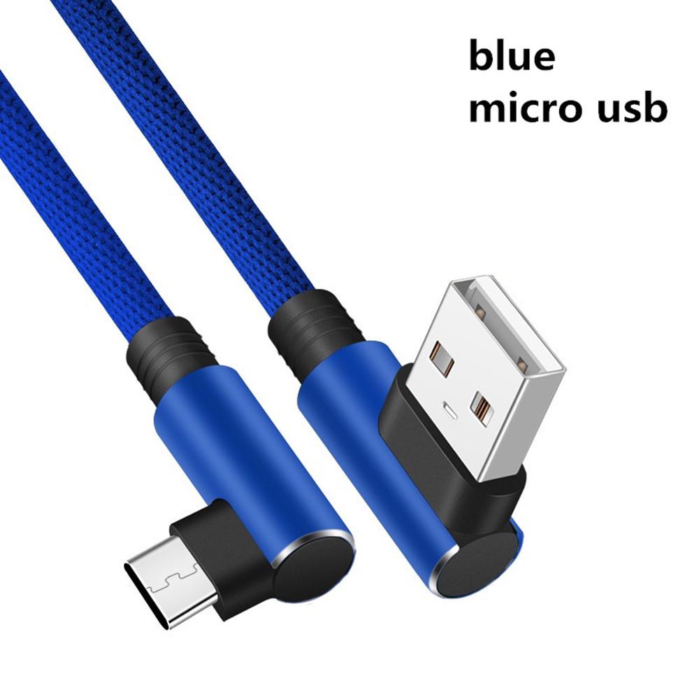 1 м/2 м/3 м 90-градусный кабель Micro USB для Samsung XiaoMi HuaWei, шнур для быстрой зарядки и передачи данных