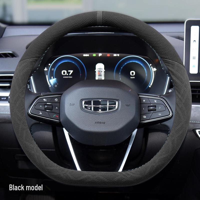 Чехол на руль Geely Xingrui 2023 - Замша Плюш, Универсальный для всех сезонов.