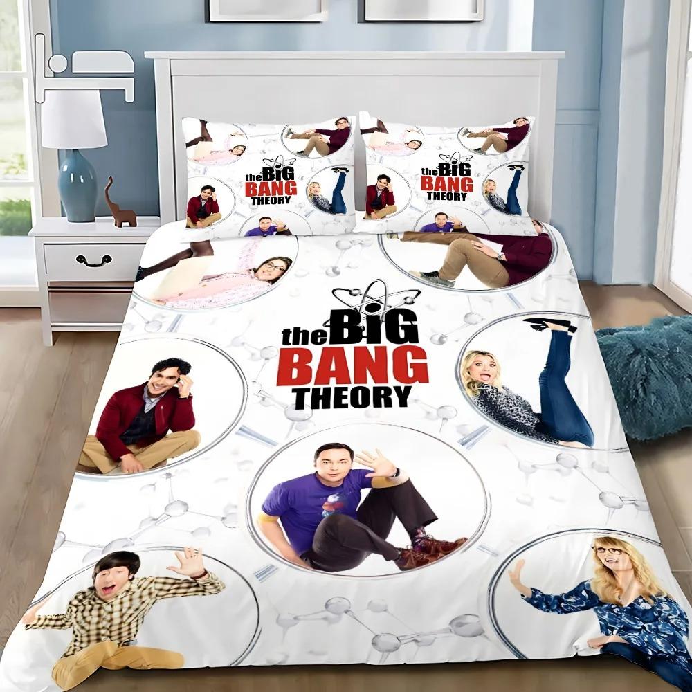 ТВ TBBT Постельное белье Теория Большого ВзрываS Пододеяльник plot characters Печать Наволочка Постельное белье Детский Подарок