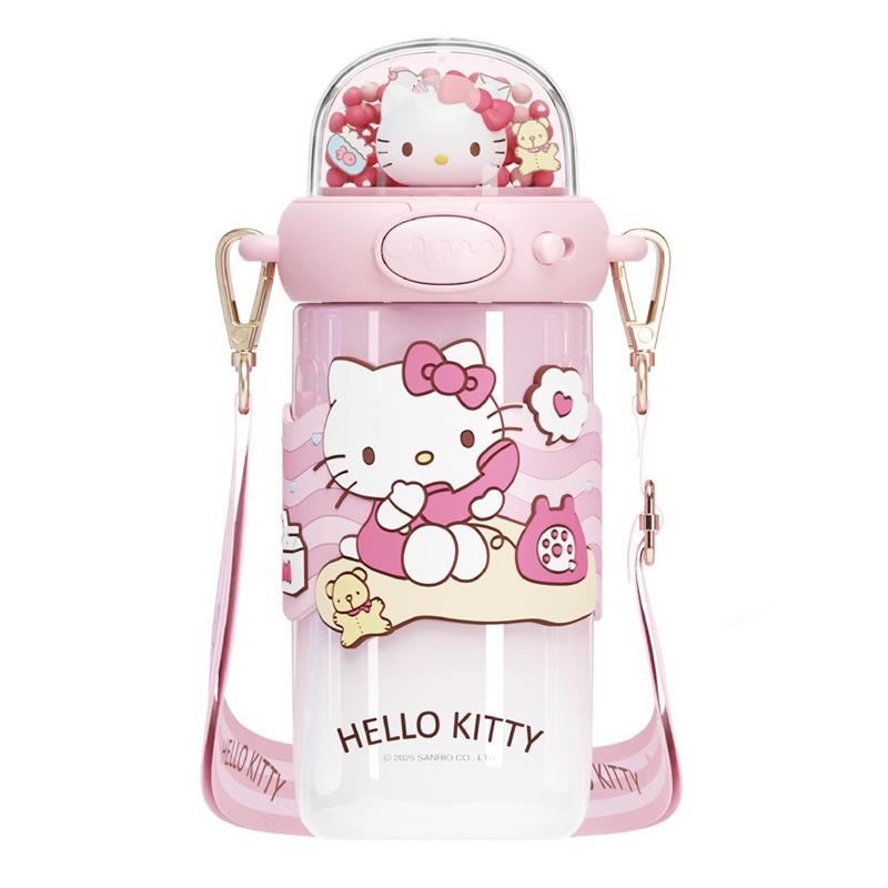 X&W Sanrio Термокружка с трубочкой Мультяшная Куроми Бутылка для питьевой воды Вакуумные фляги из нержавеющей стали с 3D креативной крышкой Подарки для детей