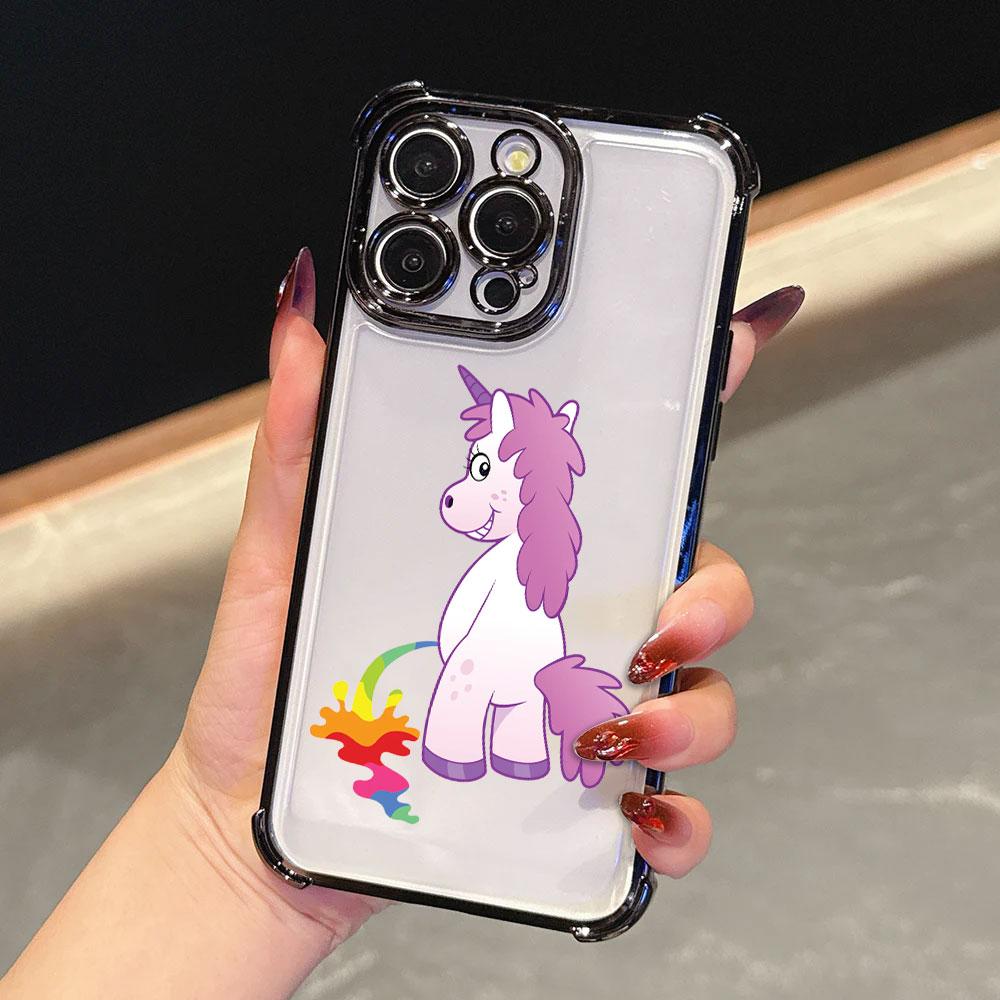 Unicorn Rainbow Case For Samsung Galaxy A57 A37 A07 A17 A56 5G A55 A54 A52 A53 A36 A34 A35 A73 A26 A25 A16 A06 Clear Phone Cover