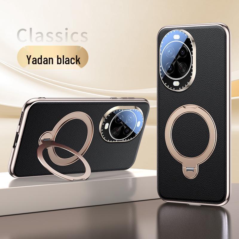 Кожаный противоударный чехол для телефона Huawei nova 14 Pro/Ultra с магнитной подставкой