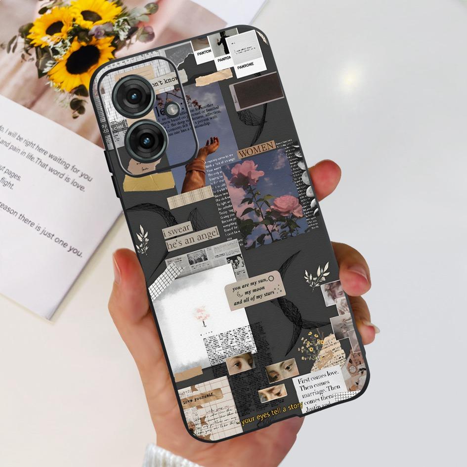 Для Motorola Moto G55 5G Чехол Милый Мультяшный Кот Животные Мягкий Силикон Ударопрочный ТПУ Задняя Крышка Чехол для Телефона Для MotoG55 G 55 Funda
