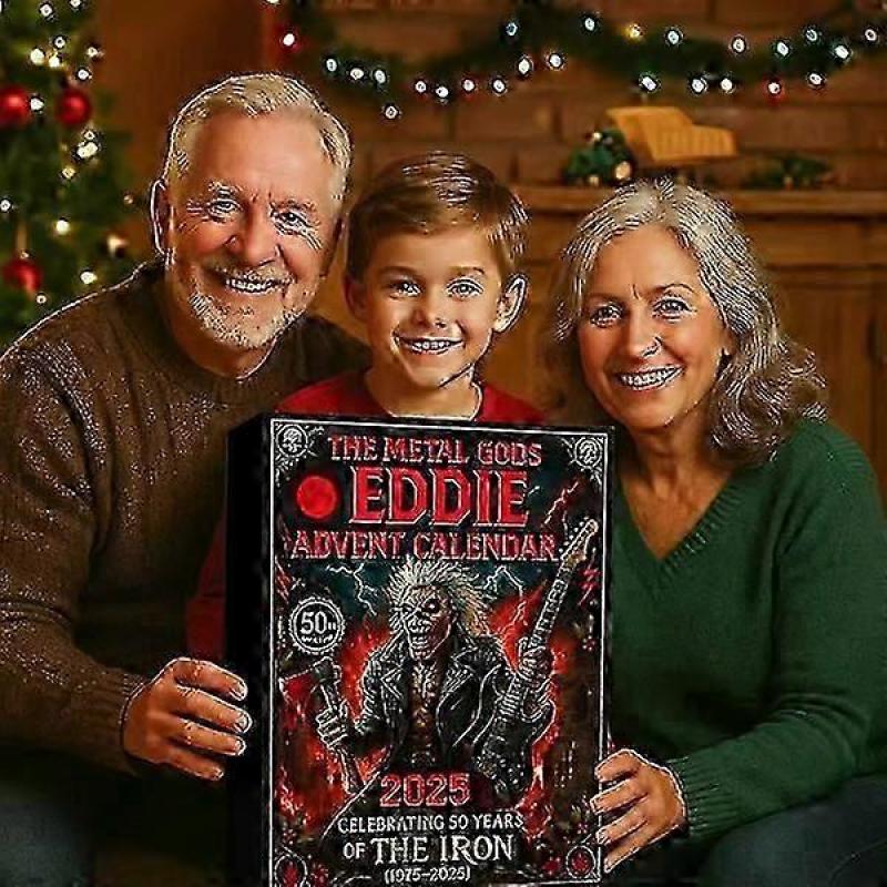 Эдди Адвент-календарь 24 дня Рождественский кулон с группой Календарь обратного отсчета Музыкальная тема Праздничный декор