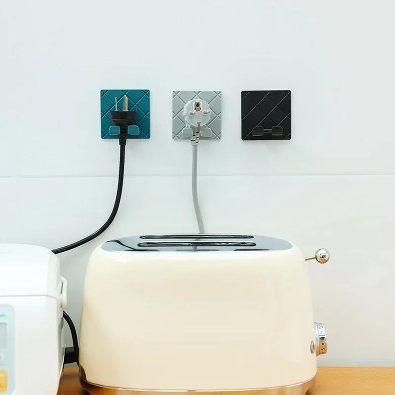 Вилка для провода, розетка, кронштейн, крючок, вилка, органайзер для кабеля, подходит для гостиной, кабинета, кухни, ванной комнаты, прачечной, стола