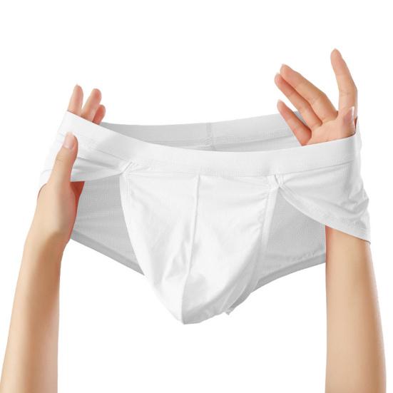 Мужские трусы с высокой эластичностью, облегающие, однотонные, дышащие, гладкие, с заниженной талией, нижнее белье для повседневной носки