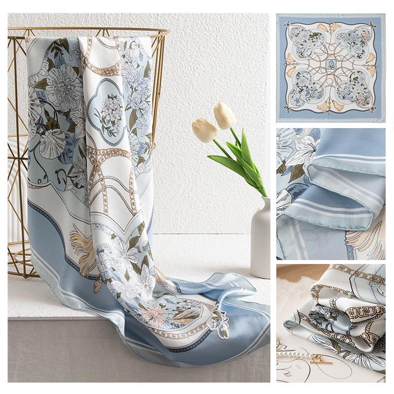 Mother's Day Silk Scarf Gift Set: 100% Mulberry Silk Square Shawl