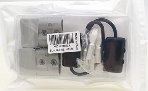 Разъем для аккумулятора, CESFONJER 120A 600V серый, быстроразъемный разъем для аккумулятора с пылезащитным чехлом (Подходит для проводов 2-4 AWG)
