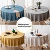 Large Round Linen Tablecloth, TPU Waterproof and Oil-proof Fabric, Suitable for Hotels, Homes, Round Tables, and Guesthouses.