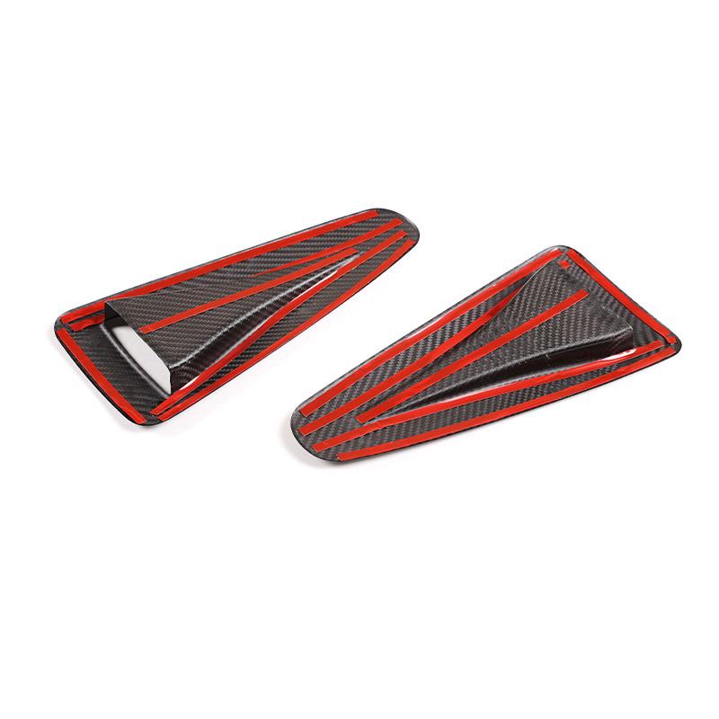 For Nissan GTR R35 2008-2016 Car styling Real Carbon Fiber Car Hood Vent Decoration Sticker External Accessories