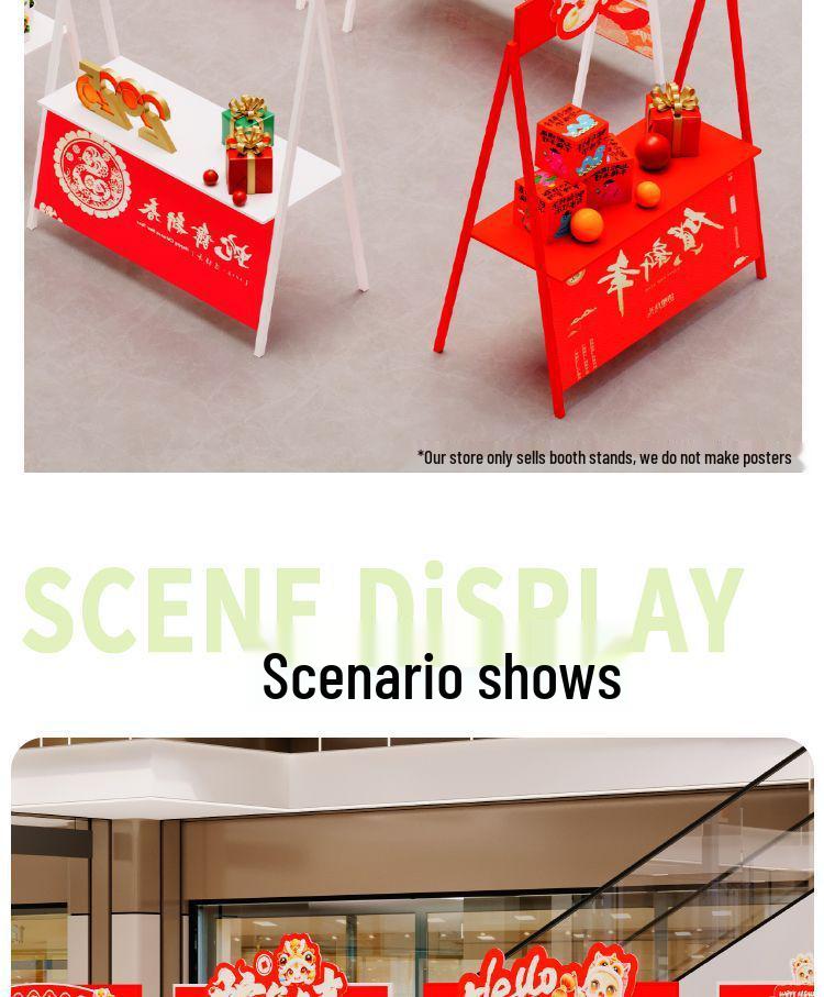 Wrought Iron Foldable Outdoor Market Stall Display Stand