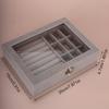 Большая пыленепроницаемая акриловая коробка для хранения и демонстрации ювелирных изделий с выдвижным ящиком для серег