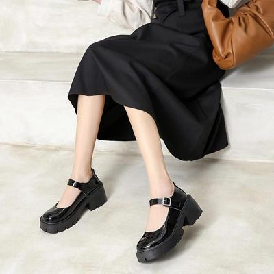 Модная женская обувь 2025 Бренд Неглубокие женские туфли на высоком каблуке Модный ремешок с пряжкой Большой размер Платье Бестселлер Каблуки Женские туфли Мэри Джейн