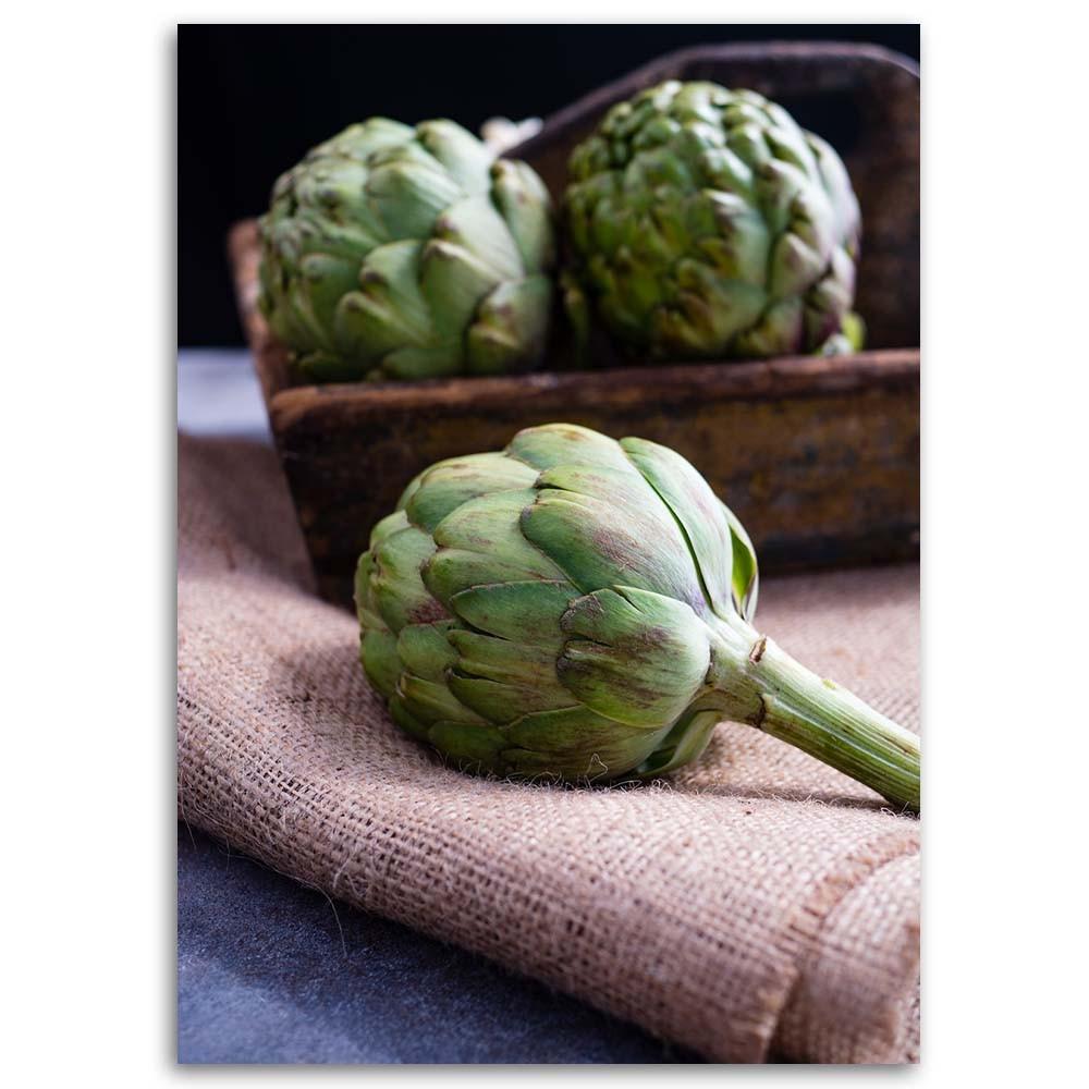 Печать на холсте, Свежие артишоки