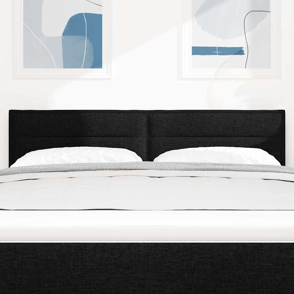 Headboard Black 144 cm Fabric