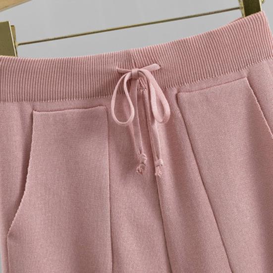 2 шт./комплект Женский комплект: топ и брюки, принт в виде сердечек, украшение бусинами, круглый вырез, длинные рукава, толстовка, эластичный пояс, манжеты на щиколотках, спортивные брюки