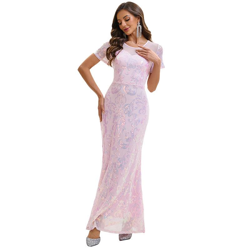 Винтажное платье с пайетками, платье для выпускного вечера, вечернее платье с бисером и пайетками, женское