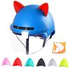 NEW 2Pcs Cute Helmet Cat Ears Decoration Helmet Styling Strong Adhesive Stickers Motorcycle Electric Helmet Accessories