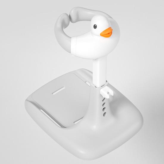 Yousheng Baby Shower Rack with Anti-Slip Pad Adjustable Height Easy Installation Toddler Shower Support Duck Design Baby Bathtub Stand