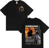 The Weeknd 100% хлопок Мужская рубашка Оверсайз Графика альбома After Hours Летняя Женская Y2k Хип-хоп Круглый вырез Рок Уличная одежда Футболка