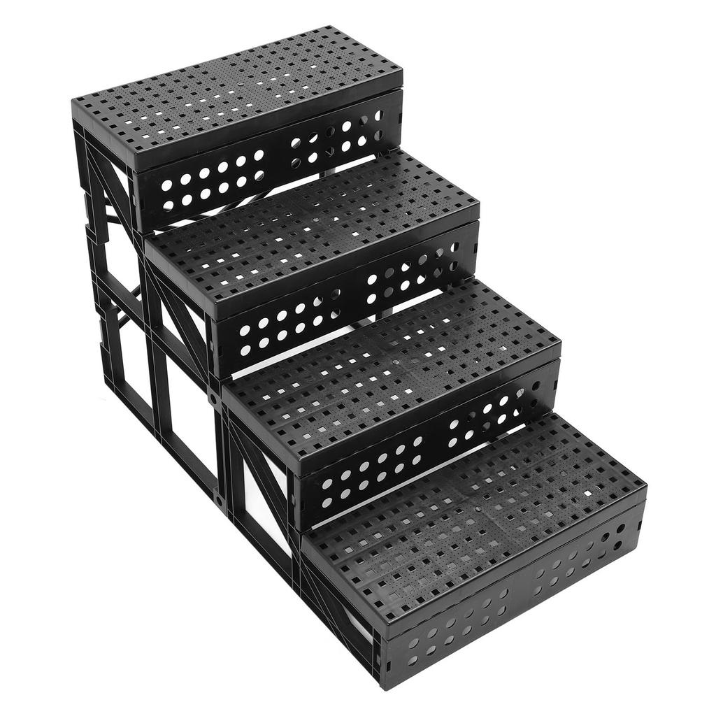 Dog Stairs Slip Resistant Dog Stairs Adjustable Height Foldable Pets Stairway Step for High Bed and