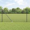 VidaXL Welded Wire Fence with 7 Anchor Posts Grey 1.4x10 M Steel 3352171