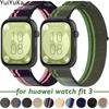 Нейлоновый ремешок для Huawei Watch Fit 3 Sport Дышащий ремешок для часов Huawei Fit3 Браслет Сменные аксессуары для браслетов