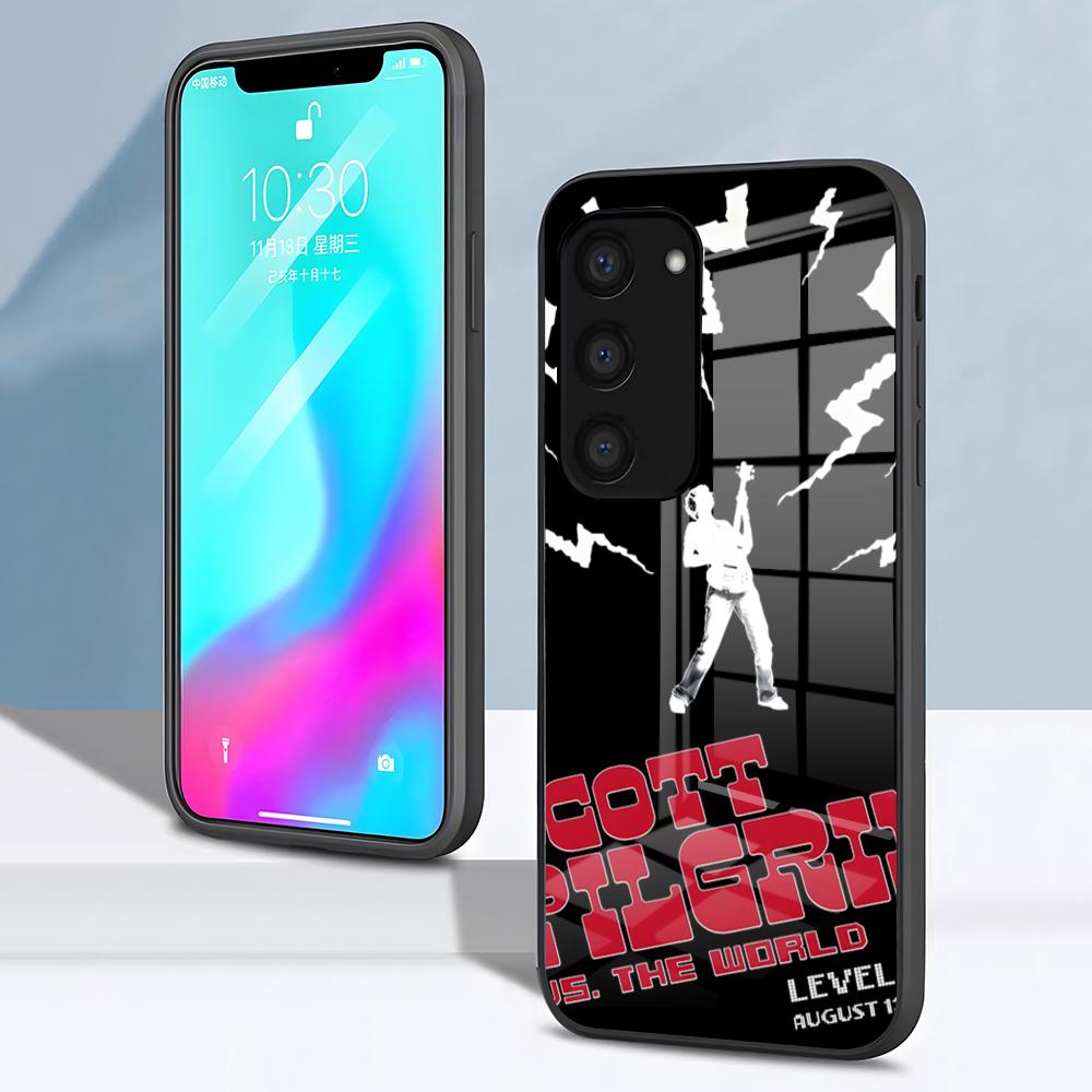 Чехол для телефона Scott Pilgrim VS The World Для Samsung S26 S25 S24 FE S23 S22 S21 Plus S20 Ultra Note20Ultra Черная стеклянная крышка