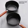Non-Stick Milk Pot Wood Handle Universal Soup Pot Japanese Style with Lid and Pour Spout Cooking Saucepan Baby Food