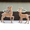 3D Design Deer Keychain Fluffy Texture Phone Charms Cute DIY Bead Case  Christmas Gift