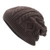 New Pleated Plus Fleece Women's Knitted Pullover Hat Autumn and Winter Diamond Ear Protection Warm Hat