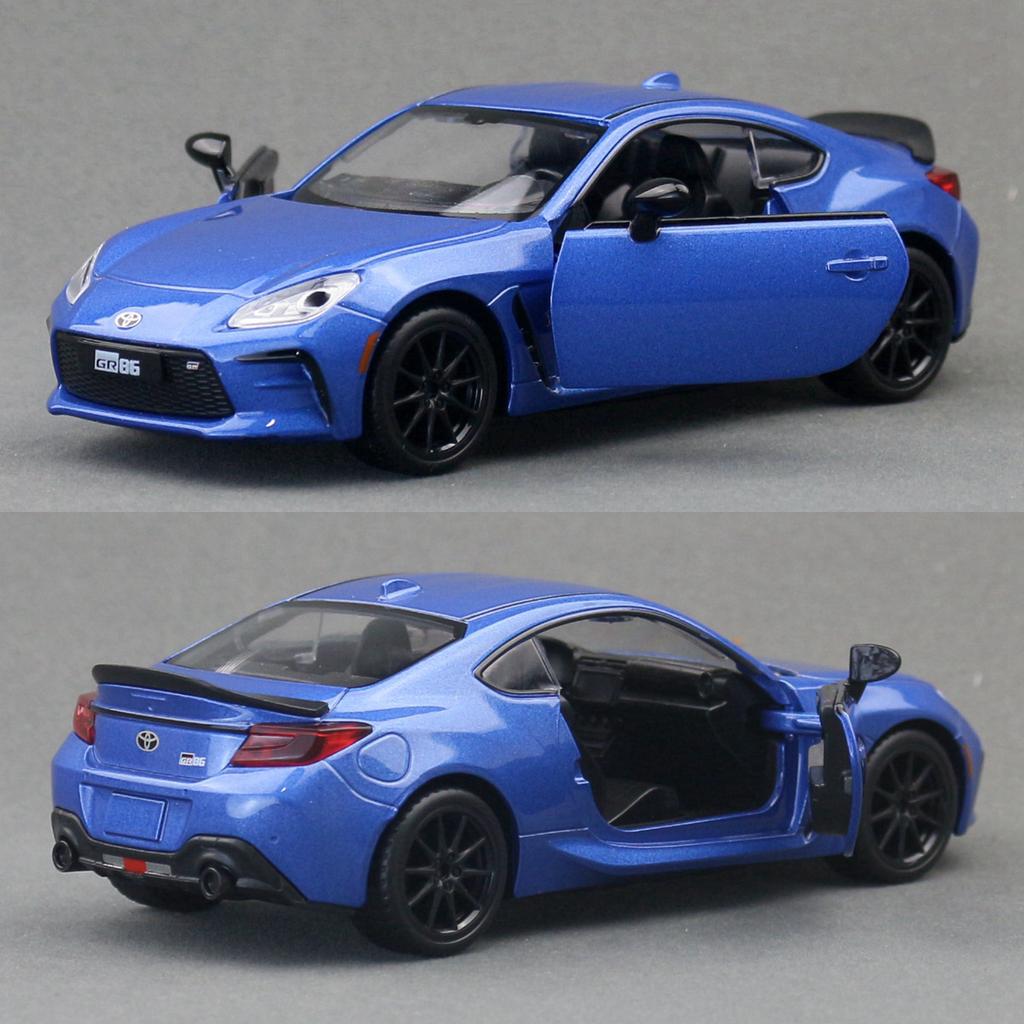 uwhpc2 1/28 Toyota GR86 Alloy Sports Car Model Diecasts Metal Track Racing Vehicles Car Model Simulation Sound and Light Kids Toys Gift