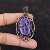 Copper Charoite Pendant Tree Of Life Pendant Copper Wire Wrapped Pendant Handmade Pendant Wonderful Copper Jewelry For Gift Gemstone Pendant