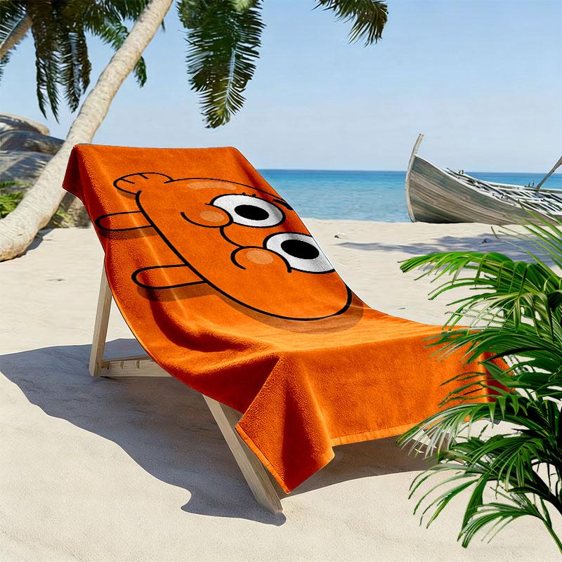 Darwin Watterson Print Beach Towel, Large Soft Quick Dry Towel for Beach Camping Swimming