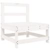 VidaXL Salon de Jardin 5 pcs, Canapés avec Repose-pied, Ensemble de Meubles avec Table Basse Patio Terrasse, Rustique, Blanc 3186544
