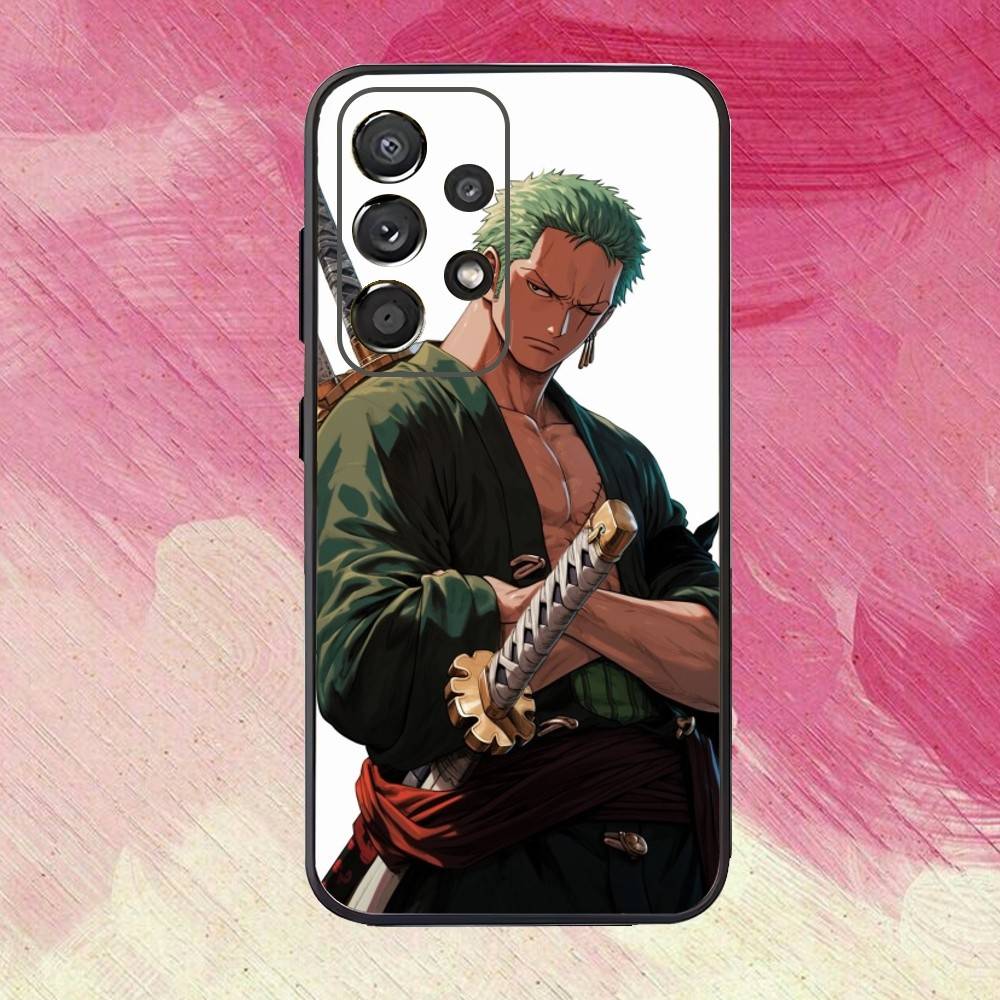 Чехол для телефона с аниме One P-Pieces Z-Zoro для Samsung S25, S24, S21, S22, S23, S30, Ultra, S20, Plus, Fe, Lite, Note, 10, 9, 5G Черный