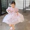 Girls Clothes Summer Princess Puffy Dresses Short Sleeve Kids Dress Party Girls Mesh Dresses Children Clothing 1-6Y