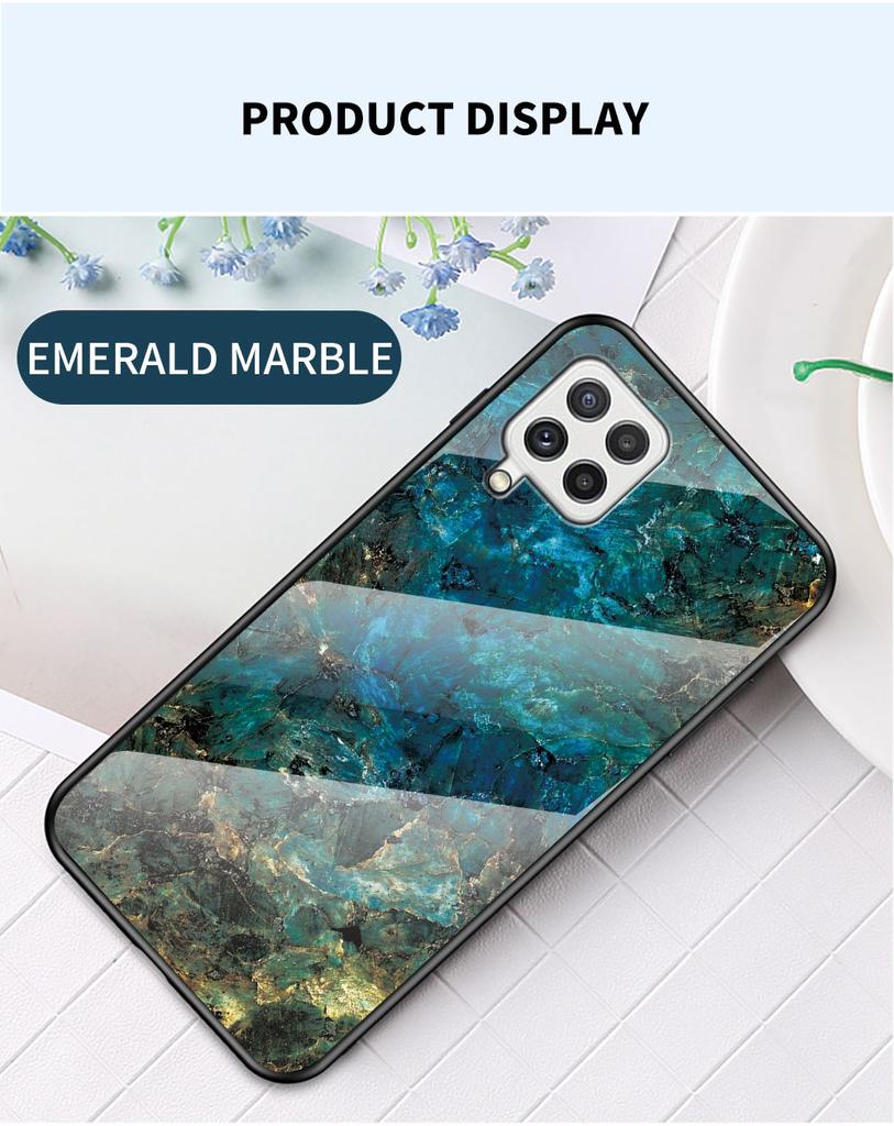 Чехол для Samsung Galaxy M32 4G A01 A10 A10s A20 A30 A20s A2 Core A31 A40 A41 A50 A50S, чехол из мраморного закаленного стекла, задняя крышка