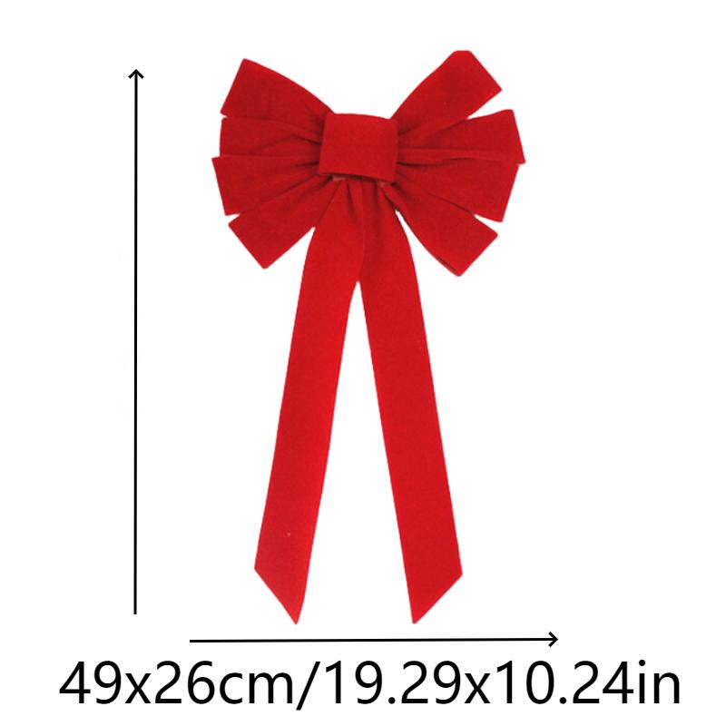 Tree Bow Christmas Decoration Diy Pendant Party Home Red Ornament Gifts Holiday